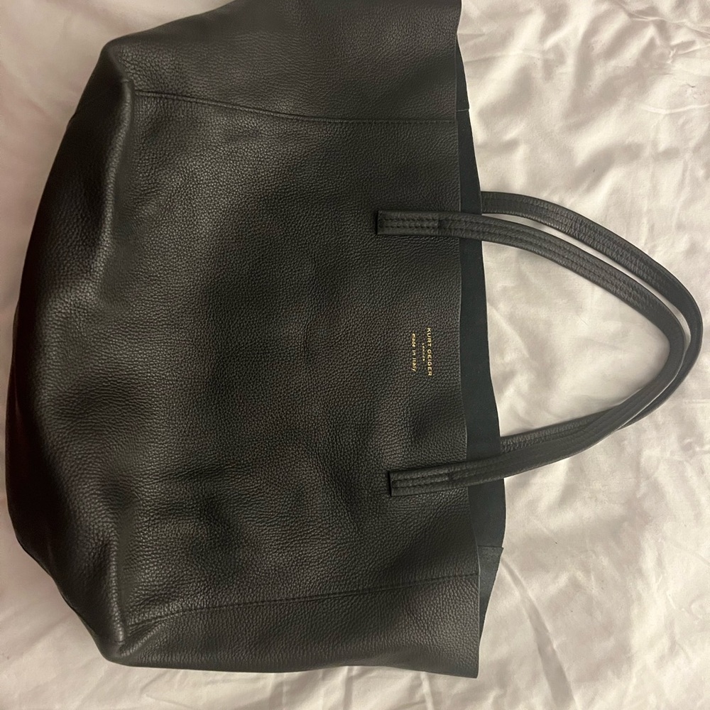 Black Leather Tote Bag - Picture 2 of 6